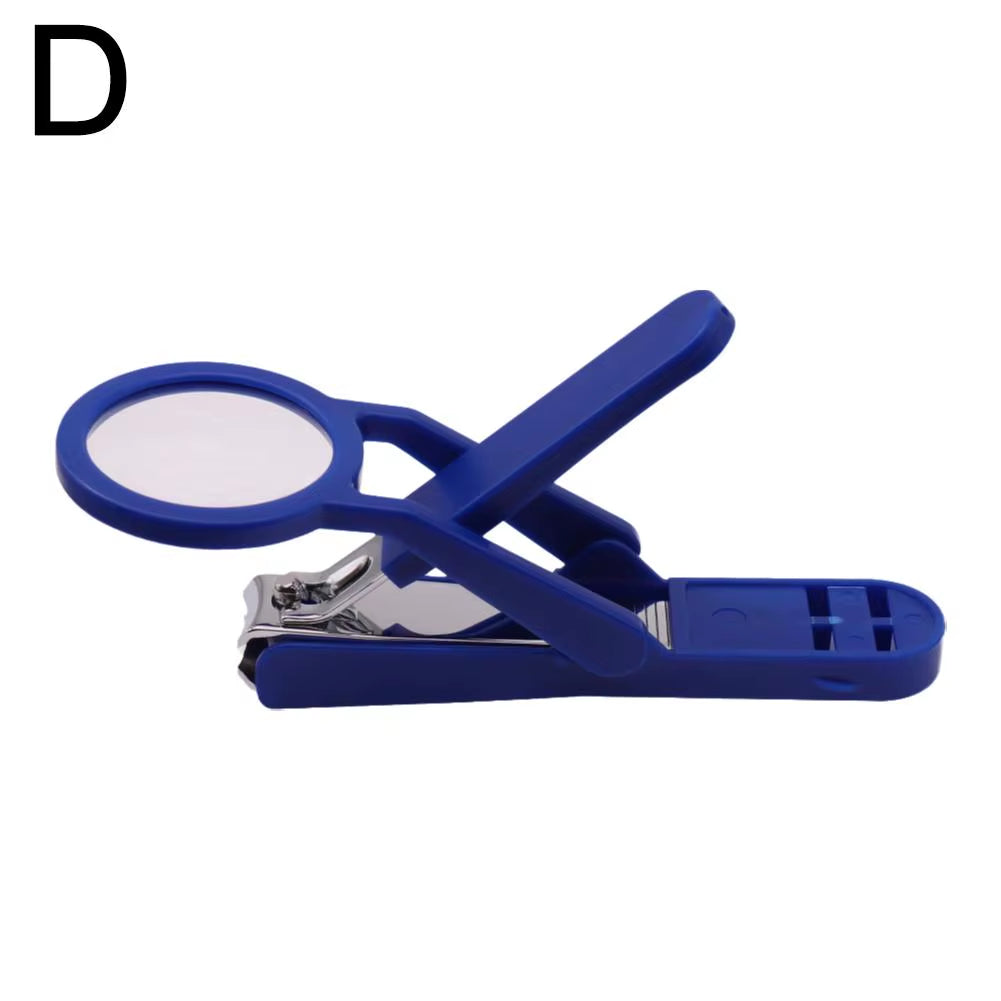 Stainless Steel Nail Clipper with Magnifying Glass for Seniors - Practical Anti-Splash Beauty Tool and Gift