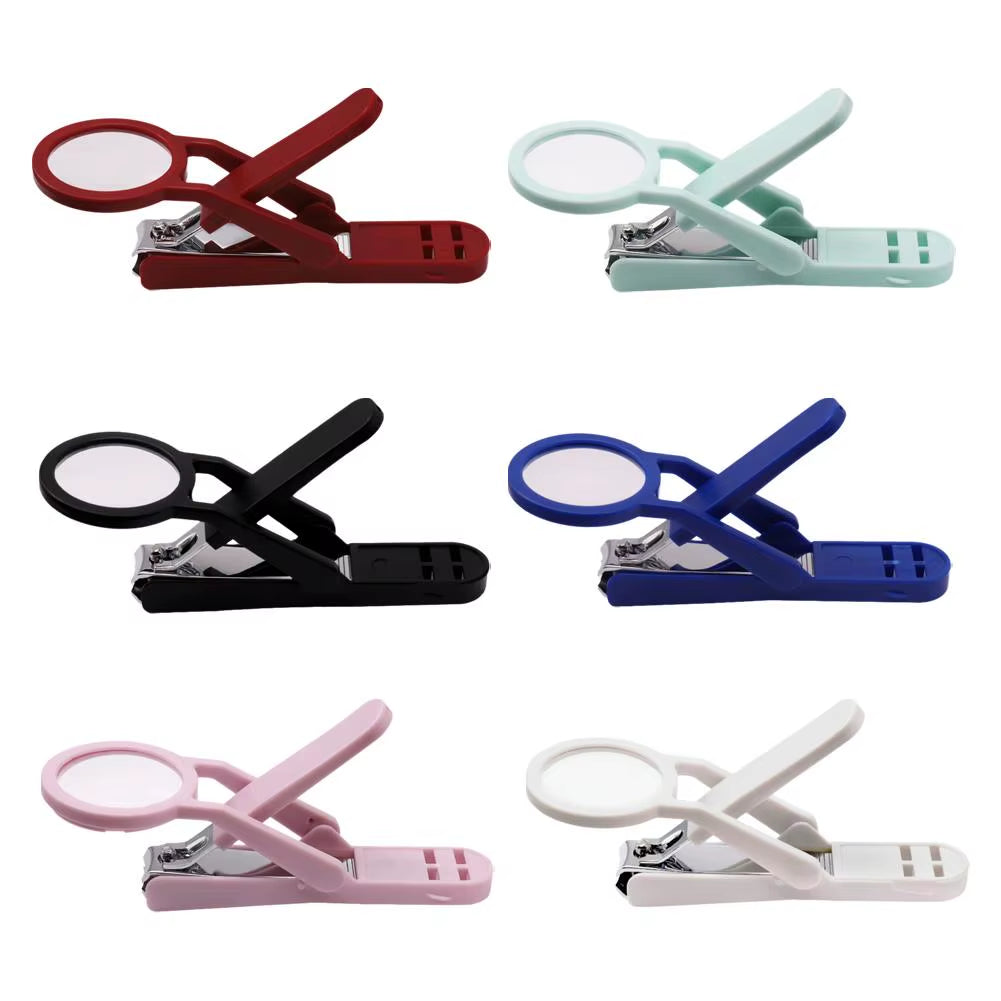 Stainless Steel Nail Clipper with Magnifying Glass for Seniors - Practical Anti-Splash Beauty Tool and Gift