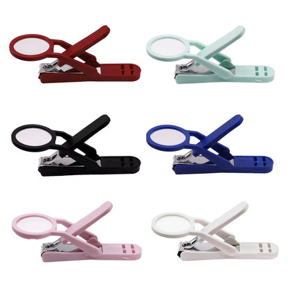 Stainless Steel Nail Clipper with Magnifying Glass for Seniors - Practical Anti-Splash Beauty Tool and Gift