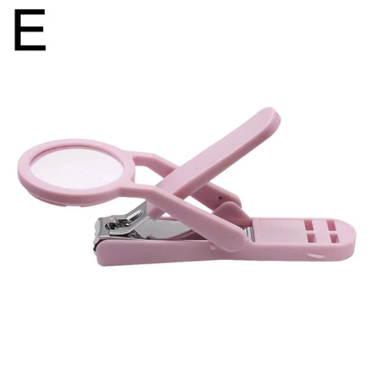 Stainless Steel Nail Clipper with Magnifying Glass for Seniors - Practical Anti-Splash Beauty Tool and Gift