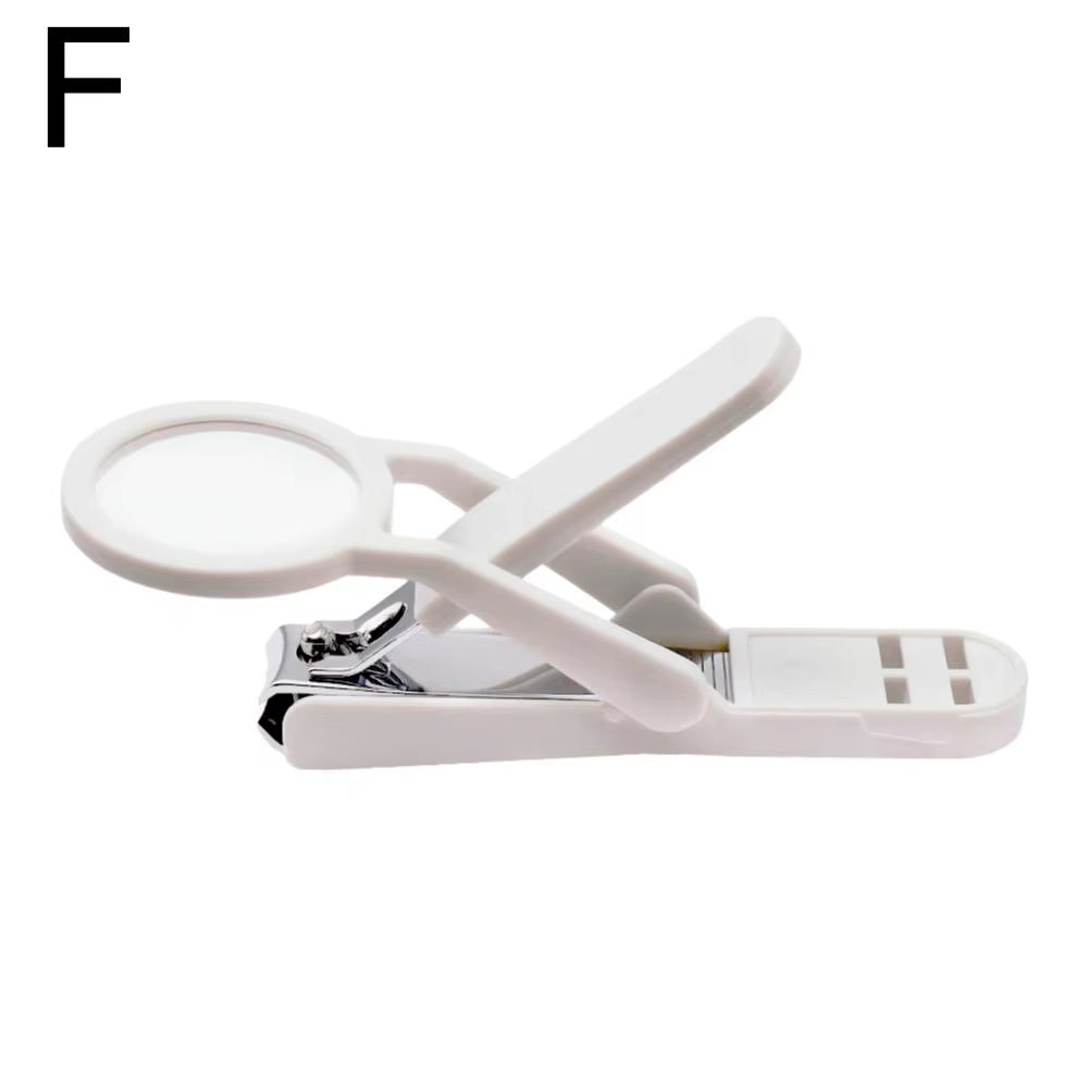 Stainless Steel Nail Clipper with Magnifying Glass for Seniors - Practical Anti-Splash Beauty Tool and Gift